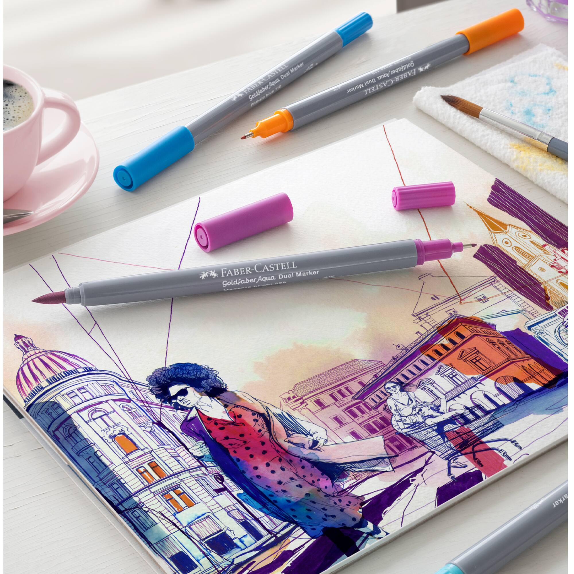 Goldfaber Woman Dual Ended Aqua Markers, 24ct.